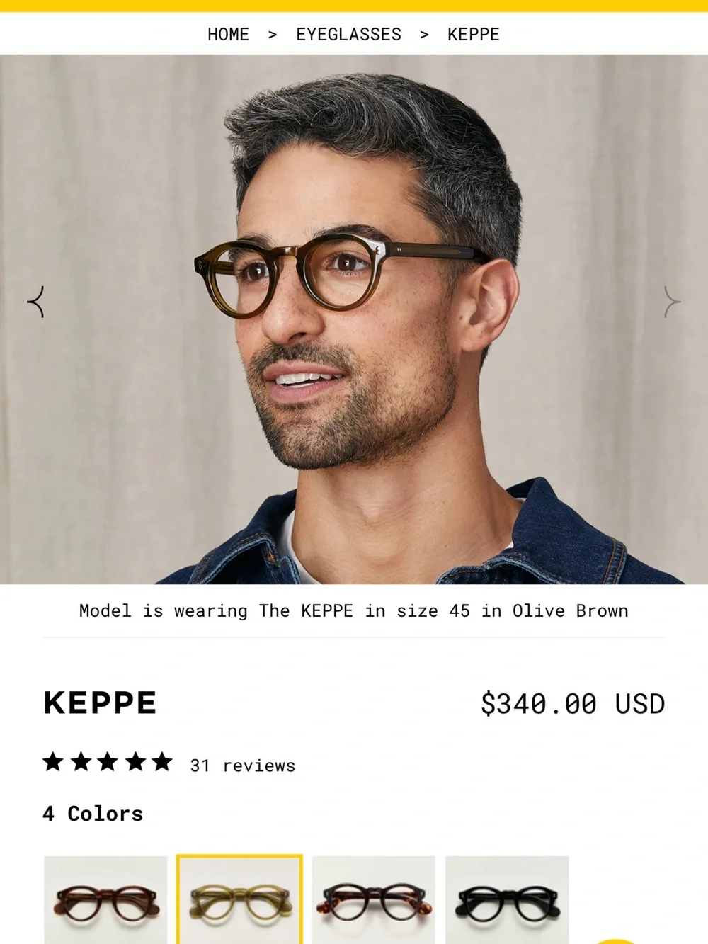 MOSCOT Unisex Keepe Olive brown Frames